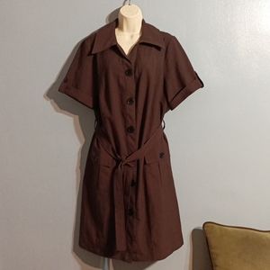 True Envy women's brown belted dress